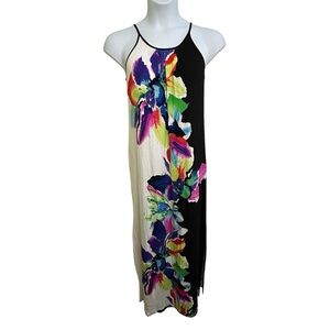 NWT Chelsea & Theodore Sleeveless Maxi Halter Dress Multicolor Sz Medium